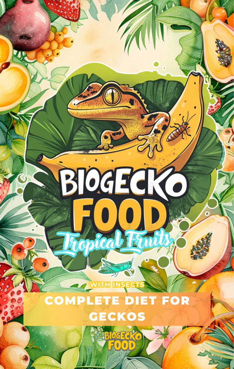 BioGecko Food Banana & Tropical Fruits- 100g - pełnowartościowy pokarm dla gekonów orzęsionych i innych jaszczurek BANAN-OWOCE TROPIKALNE+OWADY - obrazek 2